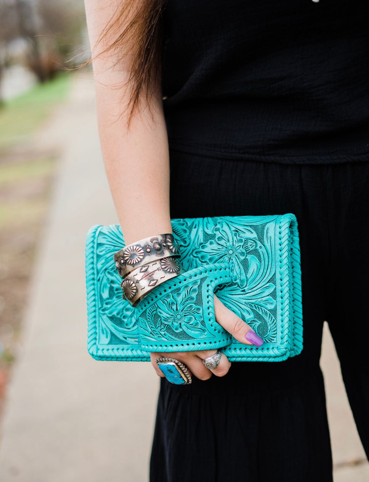 Sobre Chico Clutch in Turquoise – L Trading