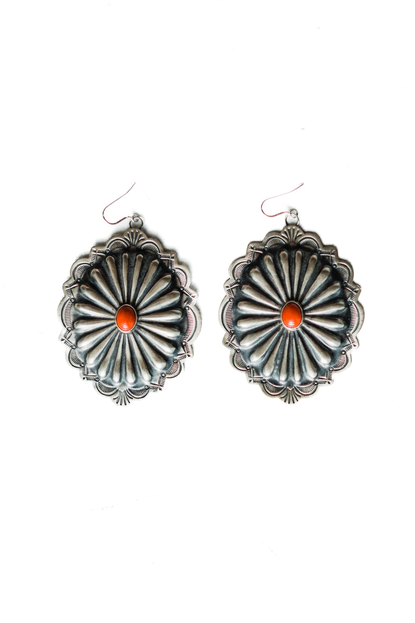 Coral Concho Earrings