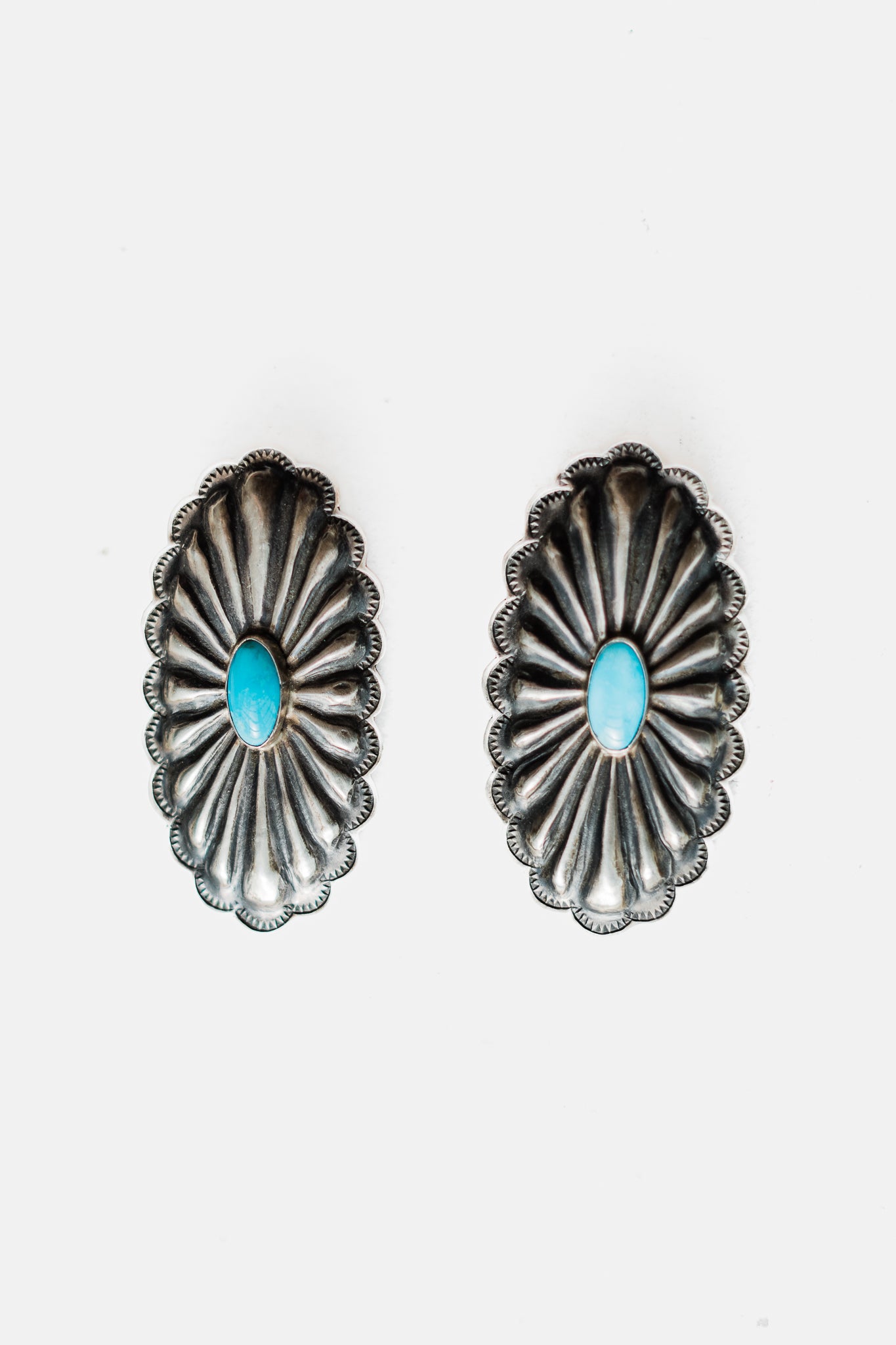 Concho Earrings w/Turquoise